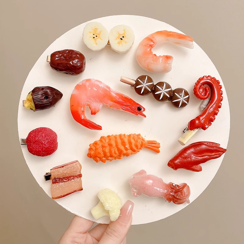 Marine Salt Mix - Women Simulated Food Hair Clip New