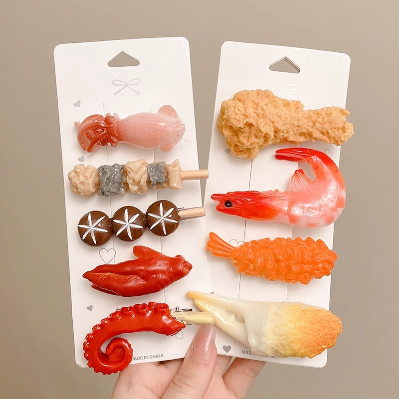 Women Simulated Food Hair Clip - Marine Salt Mix ulasan dan harga