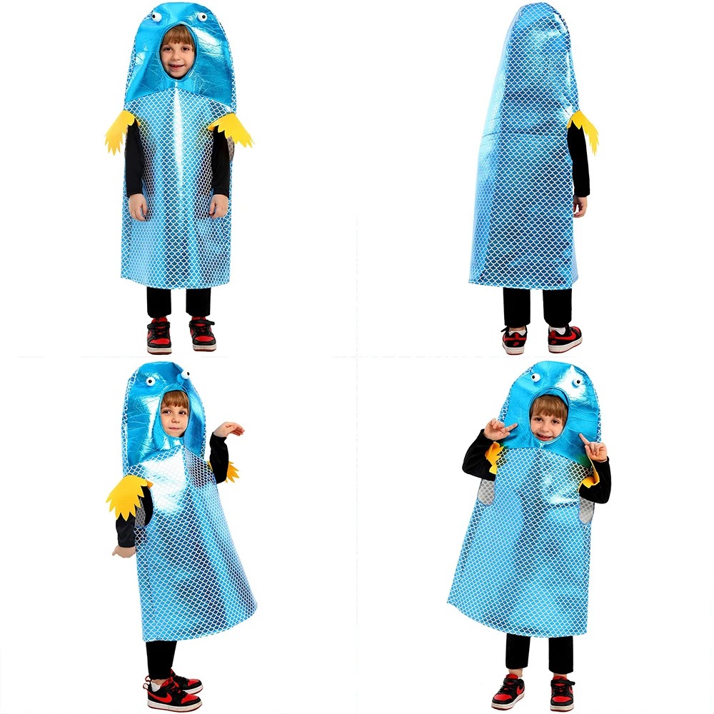 Shiny Blue Fish Costume Metall - Aquarium & Marine Science Center ulasan dan harga
