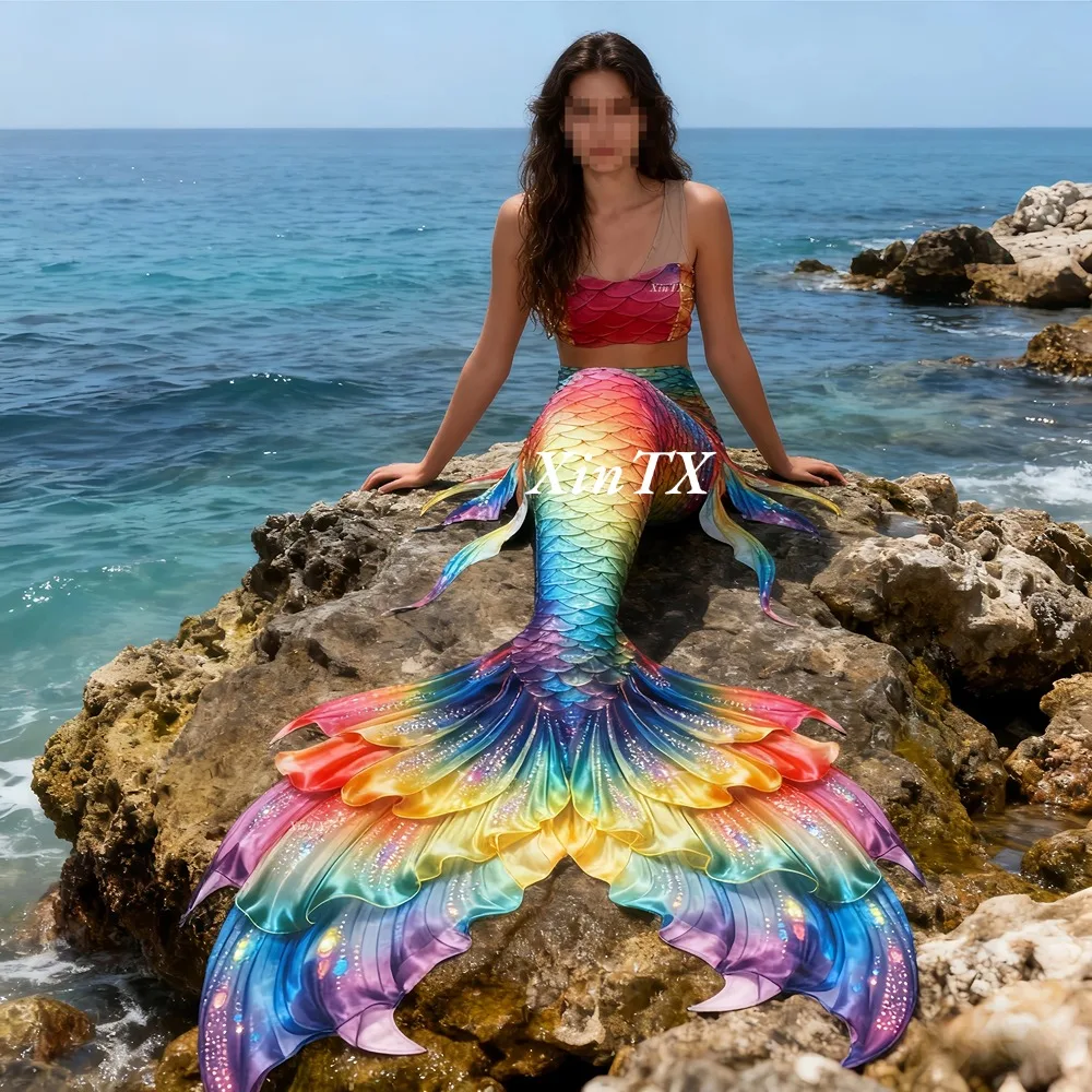 Mermaid tail rainbow-colored l - Aquarium & Marine Science Center ulasan dan harga