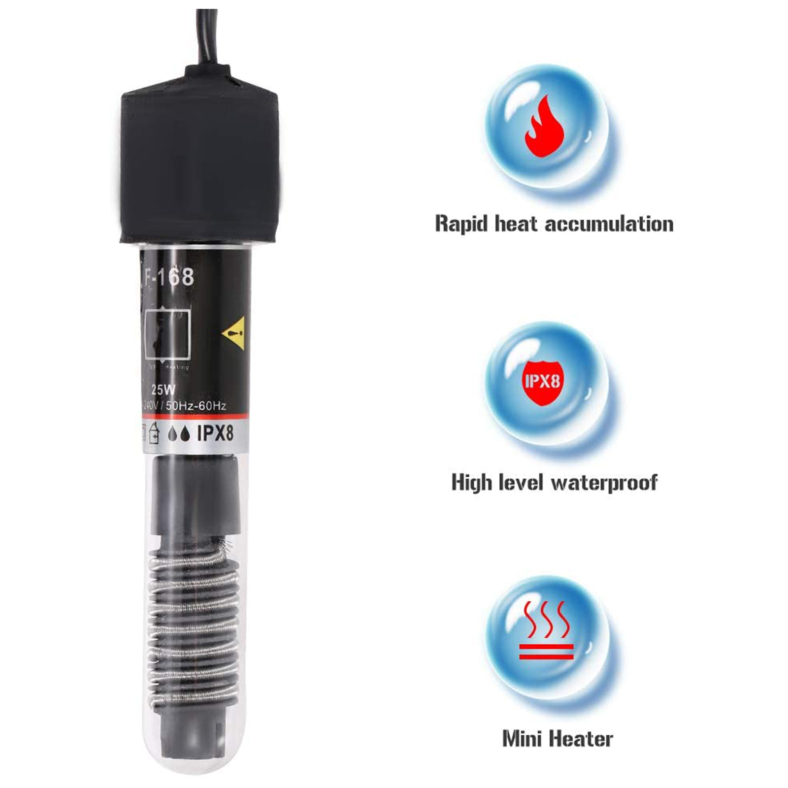 Mini Aquarium Heater Submersib - Marine Aquarium Water ulasan dan harga