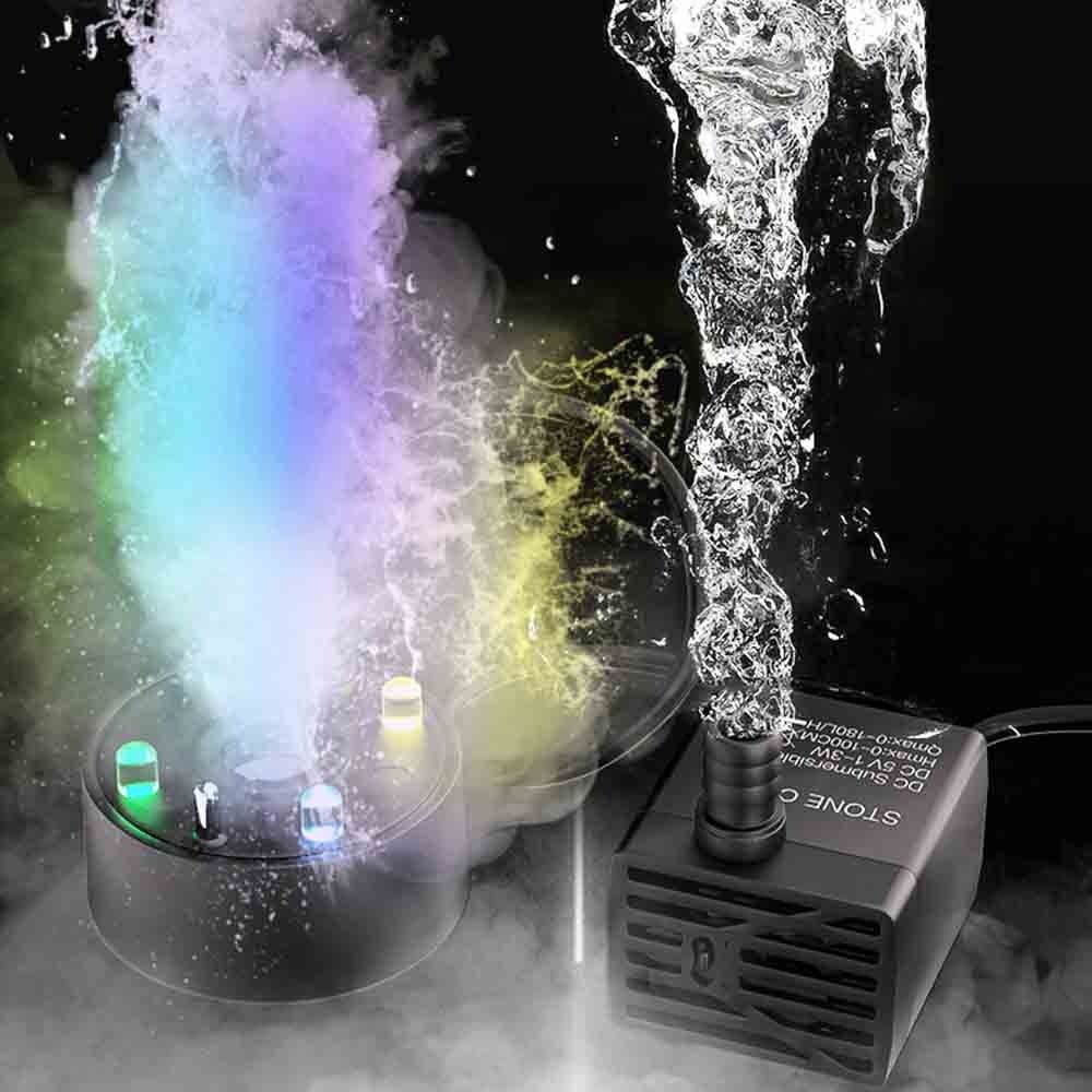 2-IN-1 Mist Maker Colorful LED - Marine Aquarium Water ulasan dan harga